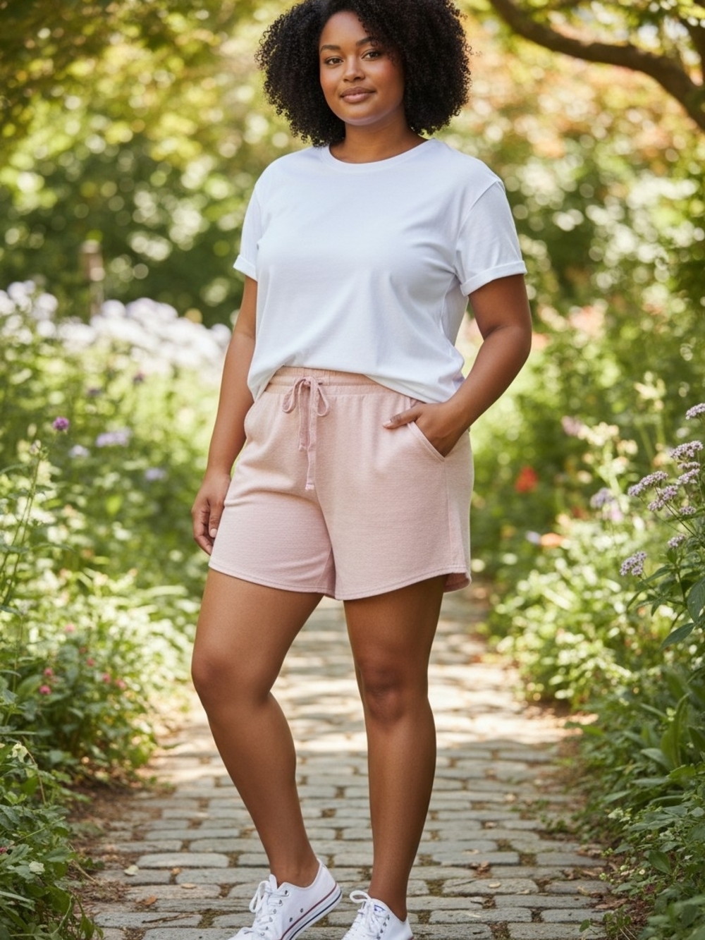 Risen Los Angeles Knit Shorts In Pink
